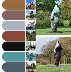 Sculpture de <span class=keywords><strong>cheval</strong></span> en bronze YOUFINE, taille réelle, statue de poulain et de jumente pour la décoration extérieure de ferme et de ranch - Product Image 4