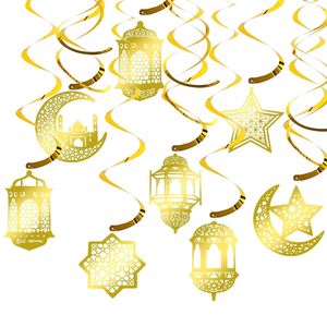 Guirlande suspendue pour l'Aïd avec des motifs d'étoiles et <span class=keywords><strong>de</strong></span> croissants <span class=keywords><strong>de</strong></span> lune du Ramadan, guirlande festive pour la décoration <span class=keywords><strong>de</strong></span> la maison, des murs, des portes et des fenêtres - Product Image 5