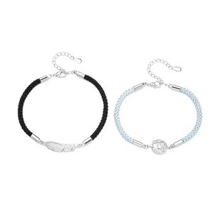 Pulsera de Pareja con Diseño de Estrella y Pluma, Regalo Romántico para el Día de San Valentín, Juego de Pulseras para Enamorados - Product Image 6