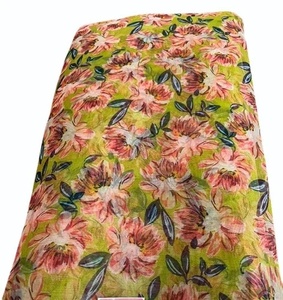 Tissu en organza de soie pure 100 GSM, imprimé à la main, pour la confection de vêtements et de robes - Product Image 5