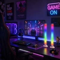 Barra de Luz LED Inteligente RGBIC para Juegos, Sincronización con Música, Control por Aplicación, Alimentación USB, Lámpara Ambiental para Decoración de Habitaciones de Juegos de PC
