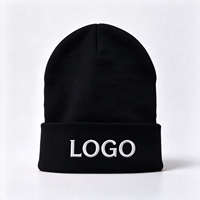 Bonnet en tricot à revers avec logo brodé personnalisé, chaud en acrylique pour l'hiver, pour hommes et femmes, vente en gros, sports de plein air