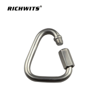 Haute qualité Triangle liens rapides verrouillage mousqueton Clips acier inoxydable Delta lien rapide