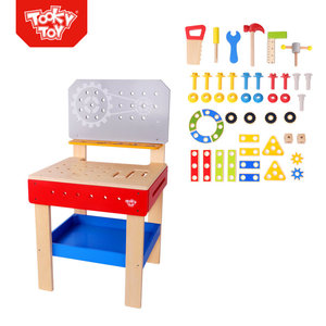 Los niños de madera práctico banco de trabajo con herramientas de construcción de juguete - Product Image 2