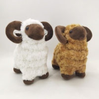 Vente en gros doux mouton bleu marron rose blanc 25CM 40CM peluche agneau poupée jouets en peluche peluches cadeaux