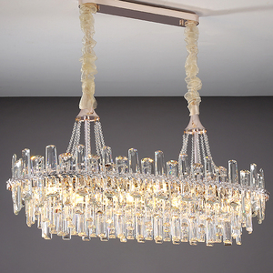 Lampadario a Sospensione di Lusso Grande e Rotondo per <span class=keywords><strong>Soggiorno</strong></span> Oro Stile Nordico <span class=keywords><strong>Moderno</strong></span> in Cristallo K9 per Arredamento Casa - Product Image 4