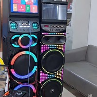 Système de sonorisation KTV portable RSD 12 pouces avec haut-parleur vidéo en bois haute puissance alimenté par batterie pour karaoké et danse carrée, avec télécommande