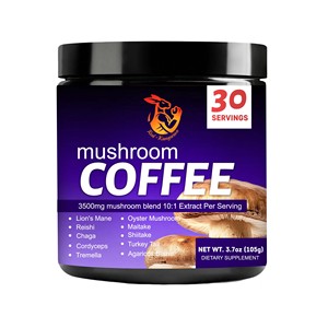 High Quality OEM Mushroom Coffee Powder 10 Mushroom <b>Blend</b> Support Immunity Energy Focus and Daily Wellness Coffee - Product Image 1