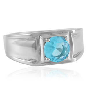 Women's Topaz Ring Claw Setting Geometric Design Everyday Wear Jewelry 210172 - Product Image 1