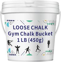 Seau de craie en vrac pour la gym de 1 lb avec sac à craie vide et cuillère