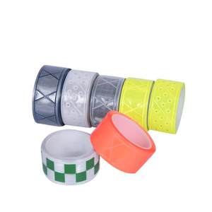 Lianxing couleurs fluorescentes PVC Micro <span class=keywords><strong>bande</strong></span> réfléchissante prismatique Cear matériau réfléchissant lumineux <span class=keywords><strong>bande</strong></span> réfléchissante en PVC imprimable - Product Image 3