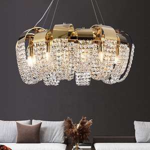 Zèle éclairage cristal métal mode salon hôtel villa magnifique lustre suspension - Product Image 5