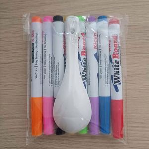 4 couleurs, marqueurs de tableau blanc personnalisés pour peinture magique, stylo marqueur coloré pour dessin flottant sur l'eau, style cuillère - Product Image 2