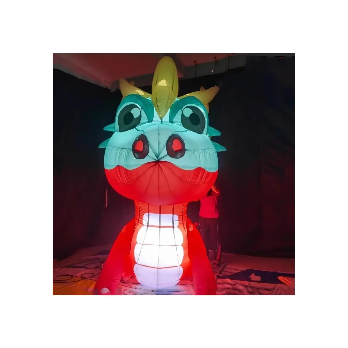 Op Maat Gemaakte Gigantische Led-Verlichting Opblaasbare Dragon Model Voor Buitenshuis Promotie Reclamedecoratie