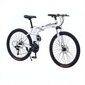 Vélo <span class=keywords><strong>de</strong></span> montagne pour adultes, vélo pliable tout-terrain, freins à disque doubles, cadre en alliage d'aluminium, absorption des chocs, vitesse variable - Product Image 1