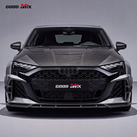Kit carrosserie complet en fibre de carbone sèche préimprégnée Paktechz (lame avant, capot, jupes latérales, diffuseur arrière, spoiler) pour Audi RS3 8Y Sportback