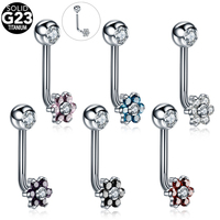 Piercings vaginaux verticaux en titane, fleur sexy, piercing génital, bijoux de piercing VCH