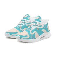 Chaussures de course athlétiques décontractées personnalisées à imprimé floral cygne turquoise, grande taille, sur mesure, pour la vente en gros