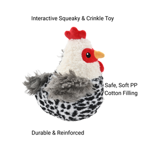 Interactief pluche haan-hondenspeelgoed met meerdere texturen, duurzaam en piepend, voor harige vriendjes - Product Image 2