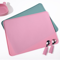 Tapis de table en silicone personnalisé pour bébé, tapis de protection de table en silicone durable, tapis de sol en silicone antidérapant