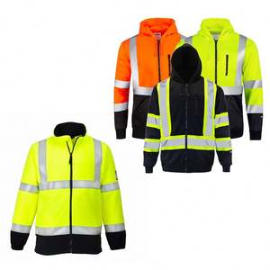 Vestes en polyester personnalisables avec logo pour les travaux de construction en extérieur Veste de travail réfléchissante bleue - Product Image 1