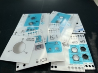 Écran de soie imprimé blanc à fond noir anti-rayures Acrylique PMMA Panneau avec trous Découpe Bouton plat pour tableau de bord