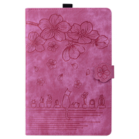 Étui de protection en cuir PU à rabat avec impression de fleurs de cerisier pour iPad Pro 11 10.9 10e 11e A16, étui portefeuille pour tablette
