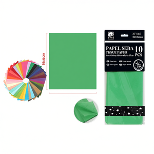 Carta velina Erpsl 50x66 cm verde erba 10 pezzi per artigianato e forniture per feste - Product Image 2
