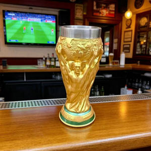 Taza de Cerveza Copa Hércules de la Copa Mundial de Fútbol 2026 Transfronteriza, Trofeo de Resina Dorada Grabada, Adorno, Taza de Café - Product Image 2