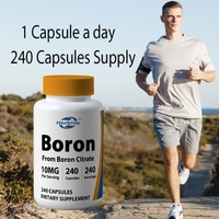 Capsules de bore 10 mg, vente chaude OEM/ODM, 240 capsules végétariennes, sans gluten et non OGM, soutien immunitaire