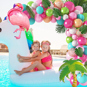Bonito Kit de Guirnalda de Globos de Látex con Diseño de Flamencos Tropicales para Halloween, Navidad, Verano, Playa, Hawaiano, Luau, <span class=keywords><strong>Aloha</strong></span>, Cumpleaños, Baby Shower, Fiesta - Product Image 2