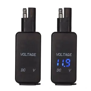 Motorcycle LED digital Voltmeter DC 12V 24V 1M wire 4.8A SAE To usb car charger with cable