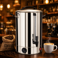 Bouilloire électrique commerciale en acier inoxydable pour café et thé, 140 tasses, 2000W, mécanique, pour hôtellerie et restauration