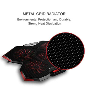 Support ergonomique <span class=keywords><strong>pour</strong></span> ordinateur <span class=keywords><strong>portable</strong></span> en métal maillé avec ventilateurs de refroidissement, base réglable en hauteur <span class=keywords><strong>pour</strong></span> bureau et gaming - Product Image 6