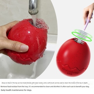 Juguete Masticable para Perros con Diseño de <span class=keywords><strong>Huevo</strong></span> de <span class=keywords><strong>Dinosaurio</strong></span>, Material TPR Duradero, Sonido Chirriante, Diseño Molar Dentado para Limpieza de Dientes, Entrenamiento de Inteligencia y Alimentación Lenta - Product Image 4