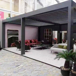Toldo Jardín Gazebo impermeable Motorizado Metal Exterior Louvered Kits Sistema de techo Pérgola de aluminio bioclimático <span class=keywords><strong>para</strong></span> la venta - Product Image 3