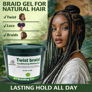 Gel Fijador para Peinados con Trenzas Loc Twist n Control, Fijación Fuerte, Orgánico, a Base de Hierbas, Sin Alcohol, Unisex, para Todo Tipo de Cabello - Product Image 5