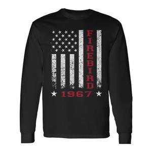 Camiseta clásica de manga larga con estampado de bandera de coches deportivos americanos, cuello redondo, unisex, para adultos, con estampado digital - Product Image 1