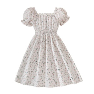 Girls Summer Puff Sleeve Printed Casual <strong>Dress</strong> Tween <strong>Teenager</strong> Big Girl - Product Image 5