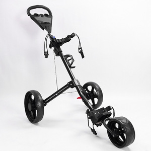 Chariot <span class=keywords><strong>de</strong></span> golf pliable à 3 roues en aluminium, léger, à pousser à la main, avec cadre durable, poignée antidérapante, pince réglable - Product Image 5