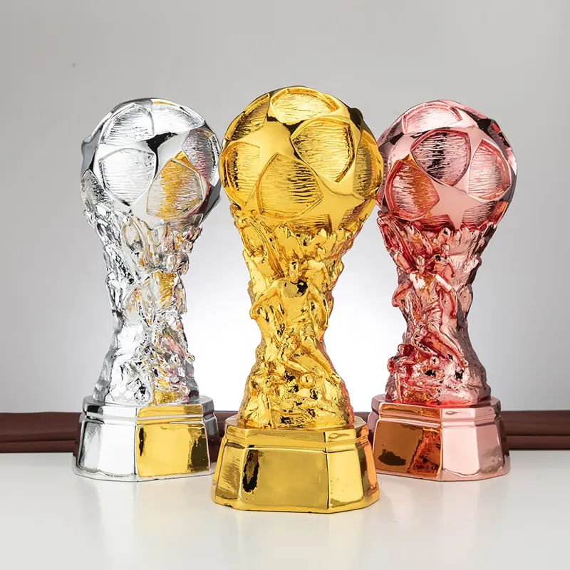 Voetbal Kampioenschap Goud Zilver Brons Speler Award Voetbal Gouden Bal Trofee Model Fan Souvenir