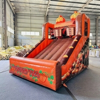 Jeu de lancer de citrouilles gonflables pour Halloween, la récolte et le carnaval, jeu sportif gonflable pour la location événementielle
