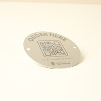 Etiqueta de Código QR Metálica, Etiquetas de Identificación Personalizadas para Árboles, Números de Serie de Aluminio, Impresión UV, Placa de Identificación Metálica Escaneable