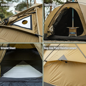 Carpa de Camping Personalizada OEM Resistente al Viento para 4 Estaciones, Carpa Domo Independiente, Lona Ignífuga - Product Image 6