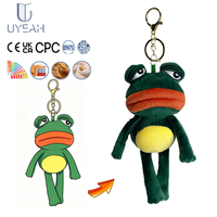 Porte-clés en peluche grenouille verte personnalisé UYEAH OEM/ODM – Adorable jouet en peluche grenouille doux et personnalisé, idéal comme cadeau