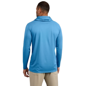 Camiseta Deportiva de Manga Larga con Capucha para Hombre, Color Gris Sólido, Corte Ajustado - Product Image 1