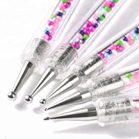 5 pièces 2 voies Caviar Nail Art pointillant stylo UV Gel peinture brosse Salon manucure ongles outils Kit