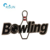 Épingles de revers, badges et broches personnalisés avec vos propres motifs, en émail souple ou dur, sur le thème du bowling et des jeux sportifs, épingles de bowling en émail personnalisées