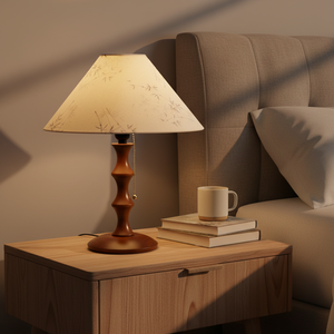 Lampe de bureau vintage en tissu de style français-américain, esthétique de la dynastie Song chinoise, éclairage de style Nanyang Wabi Sabi pour bureau et chambre à coucher - Product Image 3