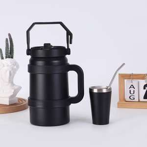 Tasse thermos double paroi en acier inoxydable 304 double couche Bouilloire d'extérieur portable de grande capacité Valeur de couleur élevée - Product Image 4